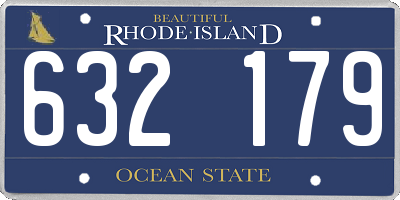 RI license plate 632179