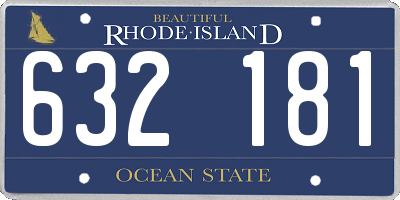 RI license plate 632181