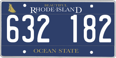 RI license plate 632182