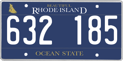 RI license plate 632185