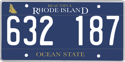 RI license plate 632187