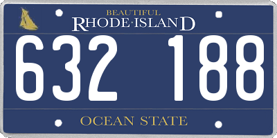 RI license plate 632188