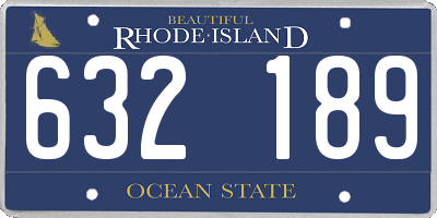 RI license plate 632189