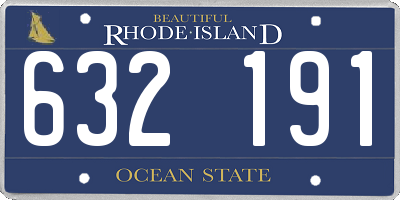 RI license plate 632191