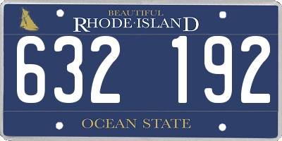 RI license plate 632192