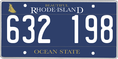RI license plate 632198