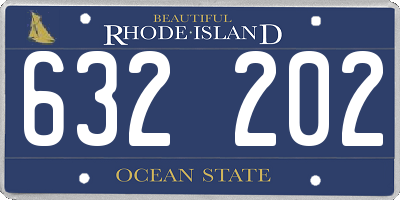 RI license plate 632202