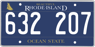 RI license plate 632207