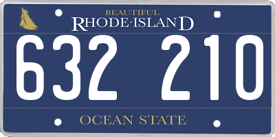 RI license plate 632210