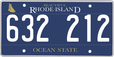 RI license plate 632212