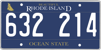 RI license plate 632214