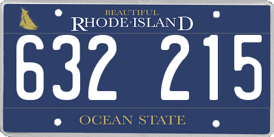 RI license plate 632215