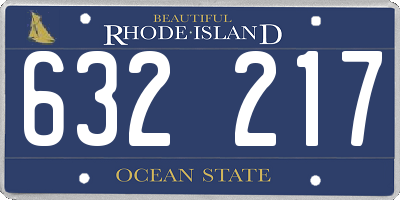 RI license plate 632217