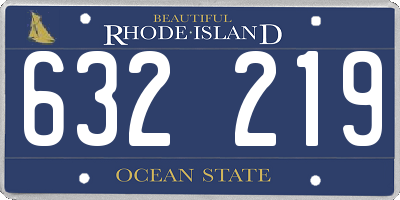 RI license plate 632219