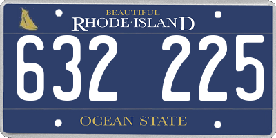 RI license plate 632225