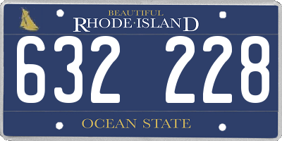 RI license plate 632228