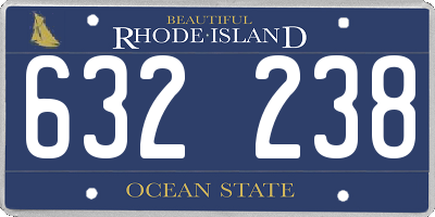 RI license plate 632238