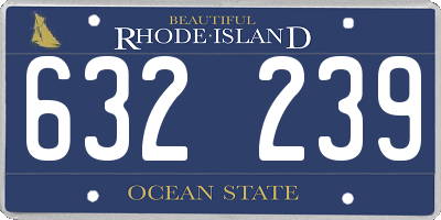 RI license plate 632239