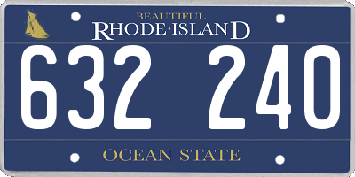 RI license plate 632240