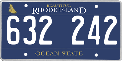 RI license plate 632242