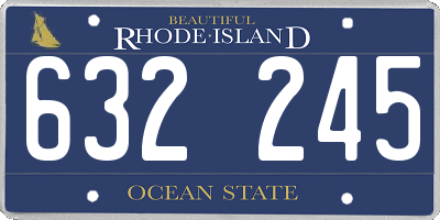 RI license plate 632245
