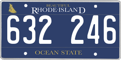 RI license plate 632246