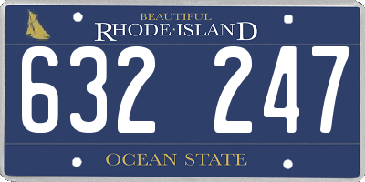 RI license plate 632247