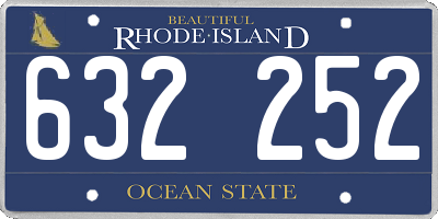 RI license plate 632252