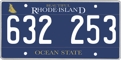 RI license plate 632253
