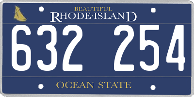 RI license plate 632254