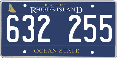 RI license plate 632255