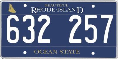 RI license plate 632257