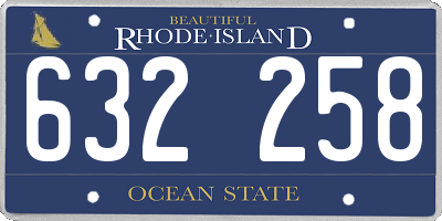 RI license plate 632258