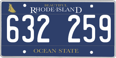 RI license plate 632259