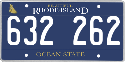 RI license plate 632262