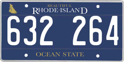 RI license plate 632264
