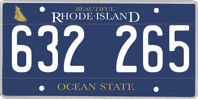 RI license plate 632265