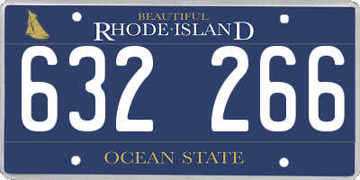 RI license plate 632266