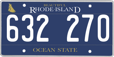 RI license plate 632270