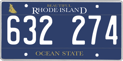 RI license plate 632274