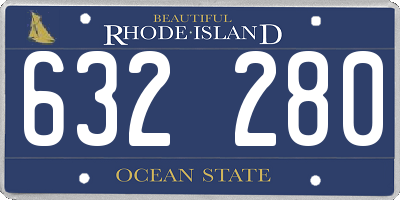 RI license plate 632280