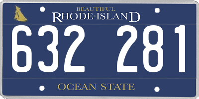RI license plate 632281