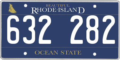 RI license plate 632282
