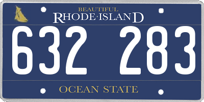 RI license plate 632283