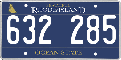 RI license plate 632285