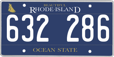 RI license plate 632286