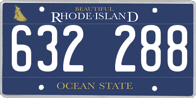 RI license plate 632288