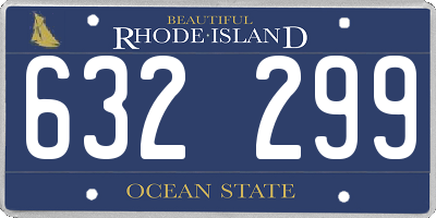 RI license plate 632299