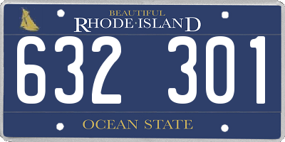 RI license plate 632301
