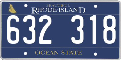 RI license plate 632318